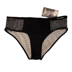 Marilyn Monroe crochet hipster bikini bottom black NWT